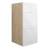 Truro 300mm Standard 3 Drawer Unit - White Gloss (Oak Cab)