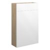 Truro 500mm Slim WC Unit - White Gloss (Oak Cab)