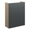 Truro 500mm Slim Basin Unit - Matt Graphite Grey (Oak Cab)