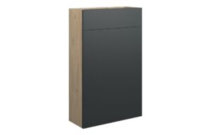 Truro 500mm Slim WC Unit - Matt Graphite Grey (Oak Cab)