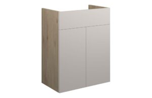 Truro 500mm Standard Basin Unit - Matt Dove Grey (Oak Cab)