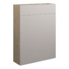 Truro 600mm Slim WC Unit - Matt Dove Grey (Oak Cab)
