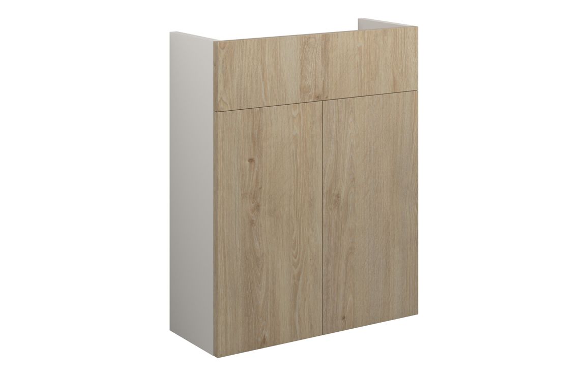 Truro 500mm Slim Basin Unit - Havana Oak (Grey Cab)