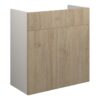 Truro 600mm Standard Basin Unit - Havana Oak (Grey Cab)
