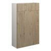 Truro 500mm Slim WC Unit - Havana Oak (Grey Cab)