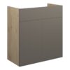 Truro 600mm Standard Basin Unit - Matt Stone (Oak Cab)
