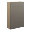 Truro 500mm Slim WC Unit - Matt Stone (Oak Cab)