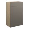 Truro 500mm Standard WC Unit - Matt Stone (Oak Cab)