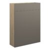Truro 600mm Slim WC Unit - Matt Stone (Oak Cab)