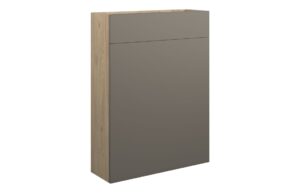 Truro 600mm Slim WC Unit - Matt Stone (Oak Cab)