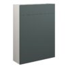 Truro 600mm Slim WC Unit - Matt Green (Grey Cab)
