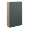 Truro 500mm Slim WC Unit - Matt Green (Oak Cab)