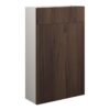Truro 500mm Slim WC Unit - Warm Walnut (Grey Cab)