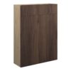 Truro 600mm Slim WC Unit - Warm Walnut (Oak Cab)