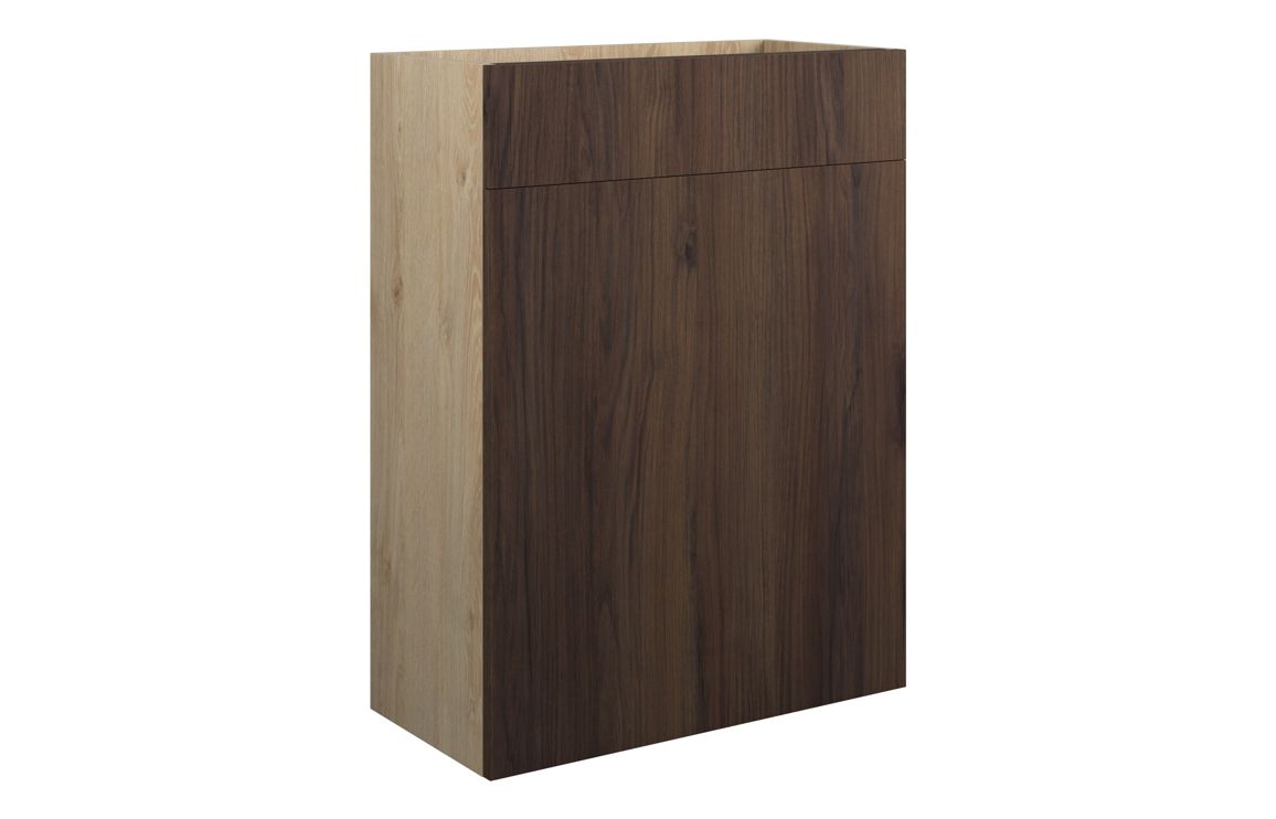 Truro 600mm Standard WC Unit - Warm Walnut (Oak Cab)