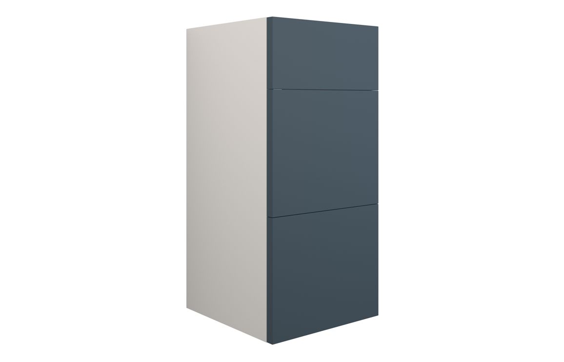 Truro 300mm Standard 3 Drawer Unit - Matt Arley Blue (Grey Cab)
