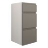 Tewin 300mm Standard 3 Drawer Unit - Matt Stone (Grey Cab)