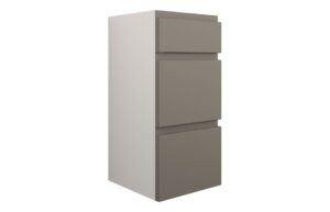 Tewin 300mm Standard 3 Drawer Unit - Matt Stone (Grey Cab)