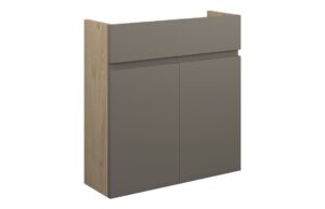 Tewin 600mm Slim Basin Unit - Matt Stone (Oak Cab)