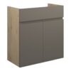 Tewin 600mm Standard Basin Unit - Matt Stone (Oak Cab)