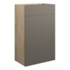 Tewin 500mm Standard WC Unit - Matt Stone (Oak Cab)