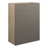 Tewin 600mm Standard WC Unit - Matt Stone (Oak Cab)