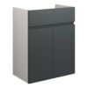 Tewin 500mm Standard Basin Unit - Matt Graphite Grey (Grey Cab)