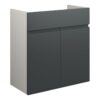 Tewin 600mm Standard Basin Unit - Matt Graphite Grey (Grey Cab)