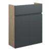 Tewin 500mm Slim Basin Unit - Matt Graphite Grey (Oak Cab)