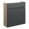 Tewin 600mm Slim Basin Unit - Matt Graphite Grey (Oak Cab)