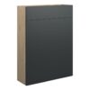 Tewin 600mm Slim WC Unit - Matt Graphite Grey (Oak Cab)