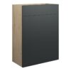 Tewin 600mm Standard WC Unit - Matt Graphite Grey (Oak Cab)