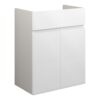 Tewin 500mm Standard Basin Unit - White Gloss (Grey Cab)