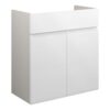 Tewin 600mm Standard Basin Unit - White Gloss (Grey Cab)