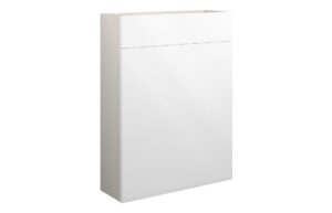 Tewin 600mm Slim WC Unit - White Gloss (Grey Cab)