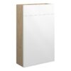 Tewin 500mm Slim WC Unit - White Gloss (Oak Cab)