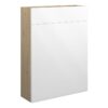 Tewin 600mm Slim WC Unit - White Gloss (Oak Cab)