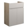 Tewin 500mm Standard Basin Unit - Matt Dove Grey (Oak Cab)