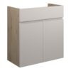 Tewin 600mm Standard Basin Unit - Matt Dove Grey (Oak Cab)