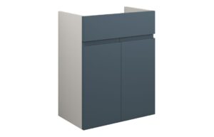 Tewin 500mm Standard Basin Unit - Matt Arley Blue (Grey Cab)