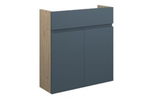 Tewin 600mm Slim Basin Unit - Matt Arley Blue (Oak Cab)