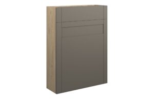 Verity 600mm Slim WC Unit - Matt Stone (Oak Cab)