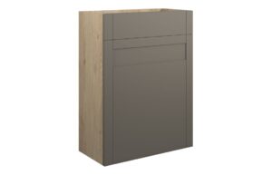 Verity 600mm Standard WC Unit - Matt Stone (Oak Cab)