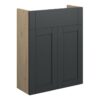 Verity 500mm Slim Basin Unit - Matt Graphite Grey (Oak Cab)