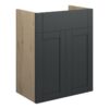 Verity 500mm Standard Basin Unit - Matt Graphite Grey (Oak Cab)
