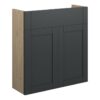 Verity 600mm Slim Basin Unit - Matt Graphite Grey (Oak Cab)