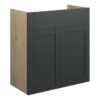 Verity 600mm Standard Basin Unit - Matt Graphite Grey (Oak Cab)
