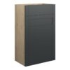 Verity 500mm Standard WC Unit - Matt Graphite Grey (Oak Cab)