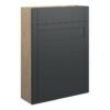Verity 600mm Slim WC Unit - Matt Graphite Grey (Oak Cab)