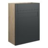 Verity 600mm Standard WC Unit - Matt Graphite Grey (Oak Cab)